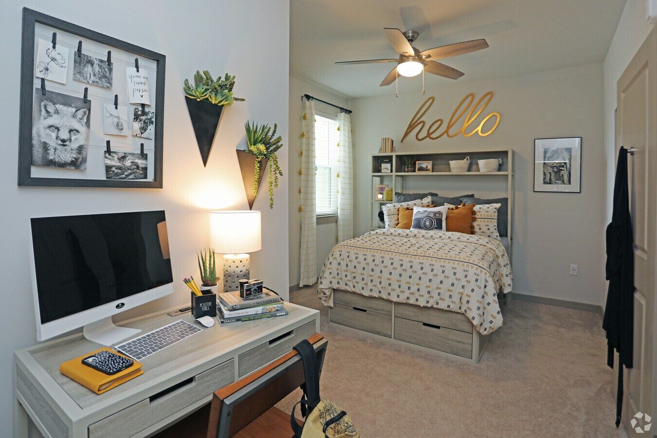 bedroom with desk